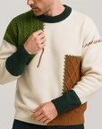 Stoneburry | Patchworkowy akrylowy sweter 1