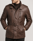 Stoneburry | Plush-lined trench coat with asymmetrical zip 2