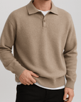 Stoneburry | Soft wool blend sweater with half zip 0