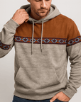 Stoneburry | Vintage inspired hoodie z wzorem na piersi i rękawach 1