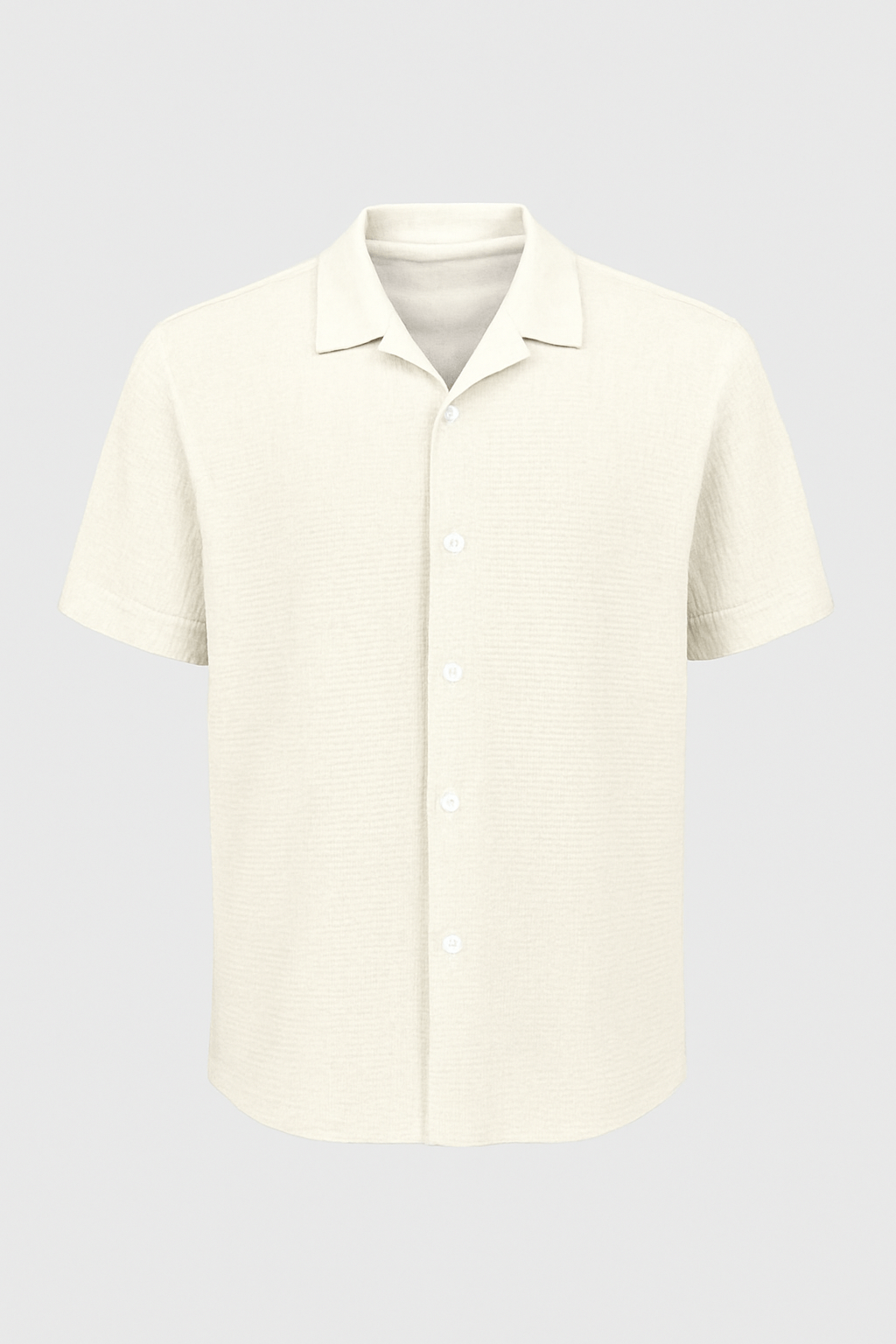 Finn | Monochromatyczna bawełniana koszula z krótkim rękawem 0