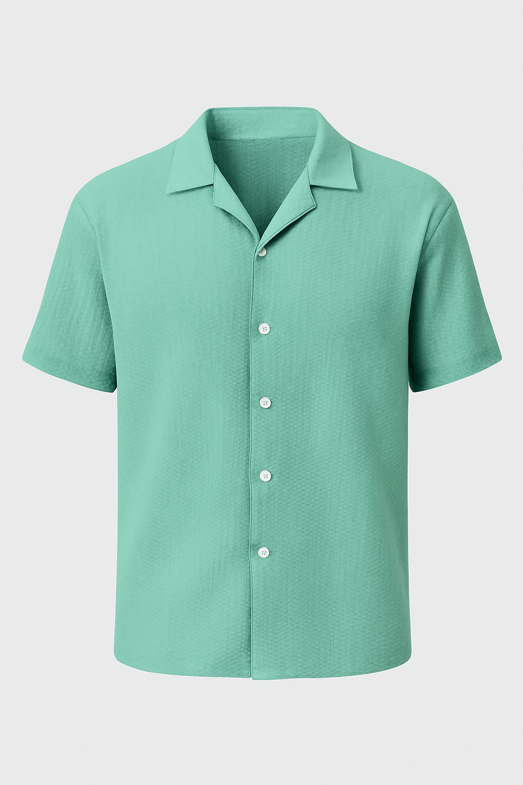 Finn | Monochromatyczna bawełniana koszula z krótkim rękawem 5