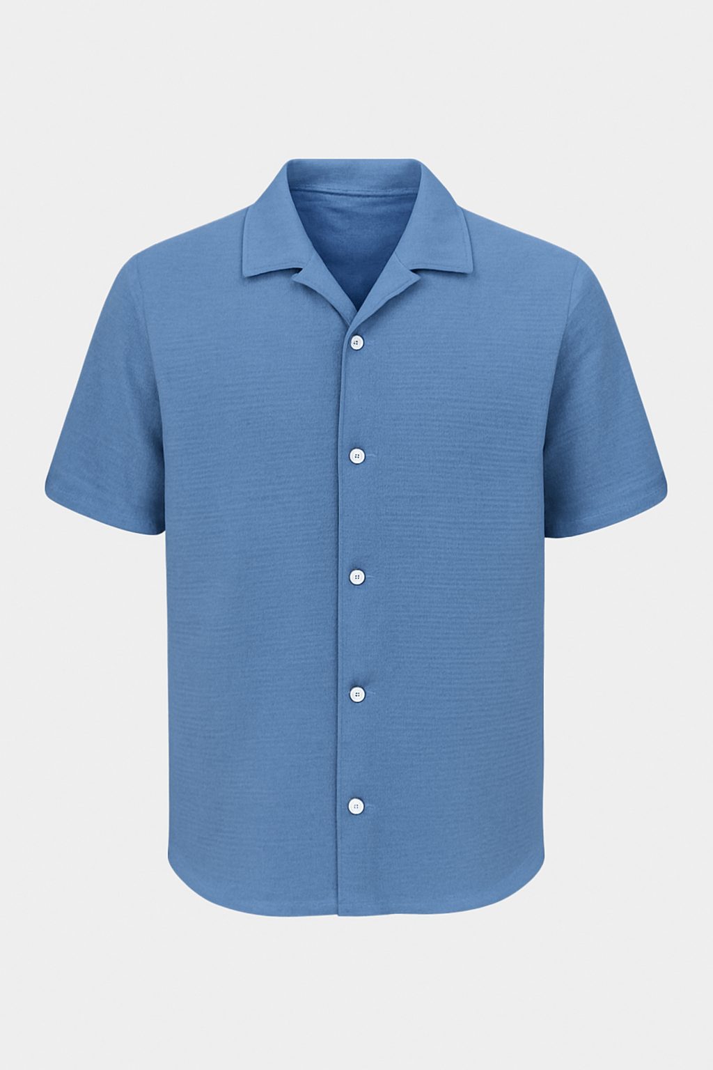 Finn | Monochromatyczna bawełniana koszula z krótkim rękawem 6