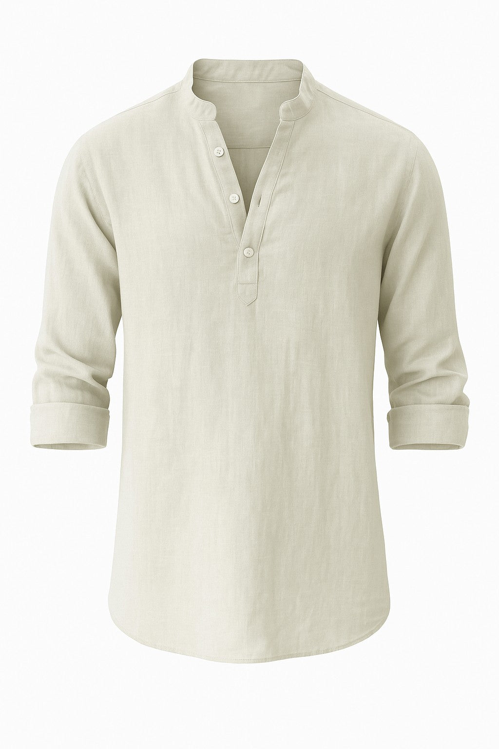 Freddie | Luźny lniana koszula z długim rękawem 8