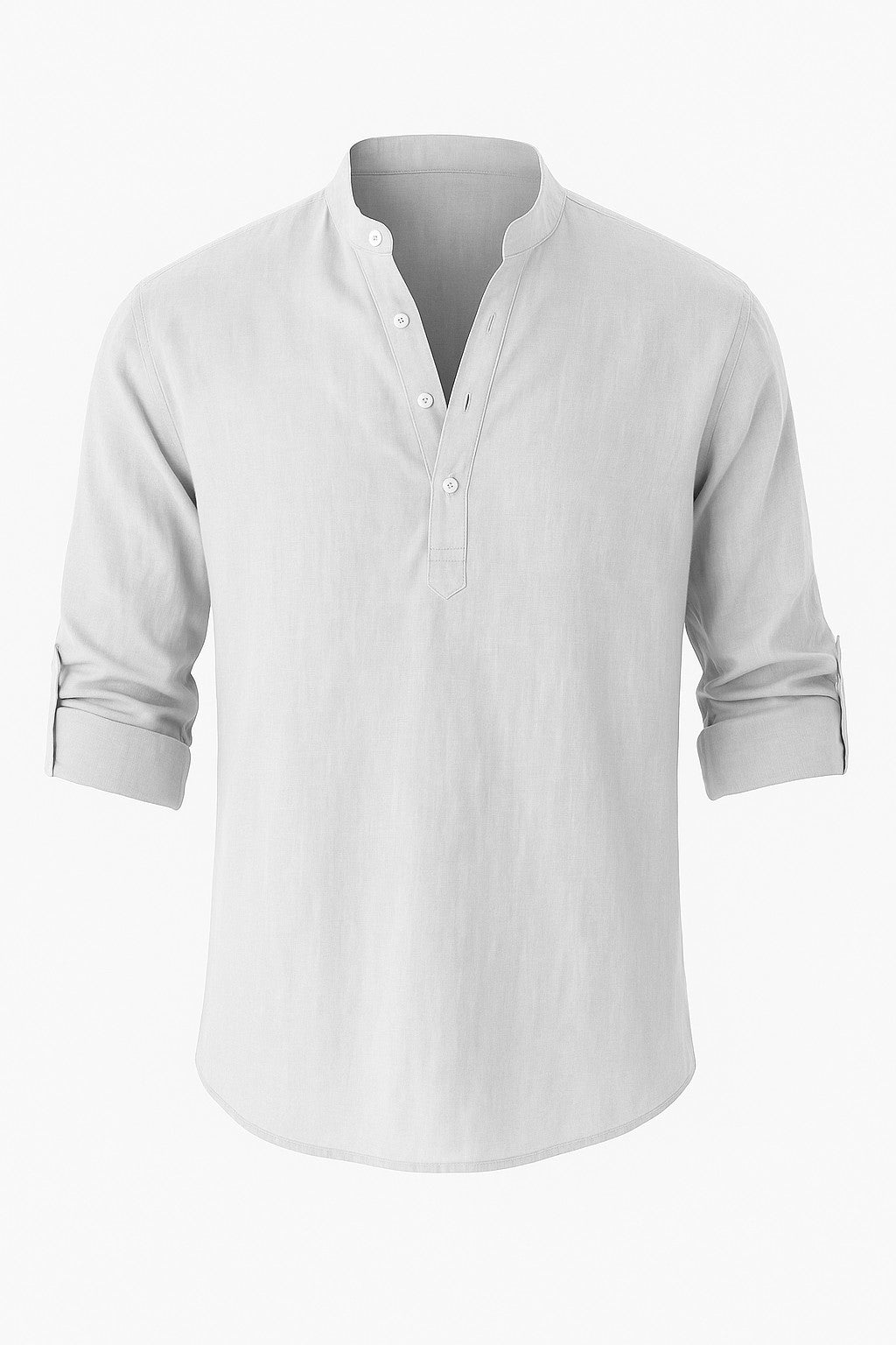 Freddie | Luźny lniana koszula z długim rękawem 9