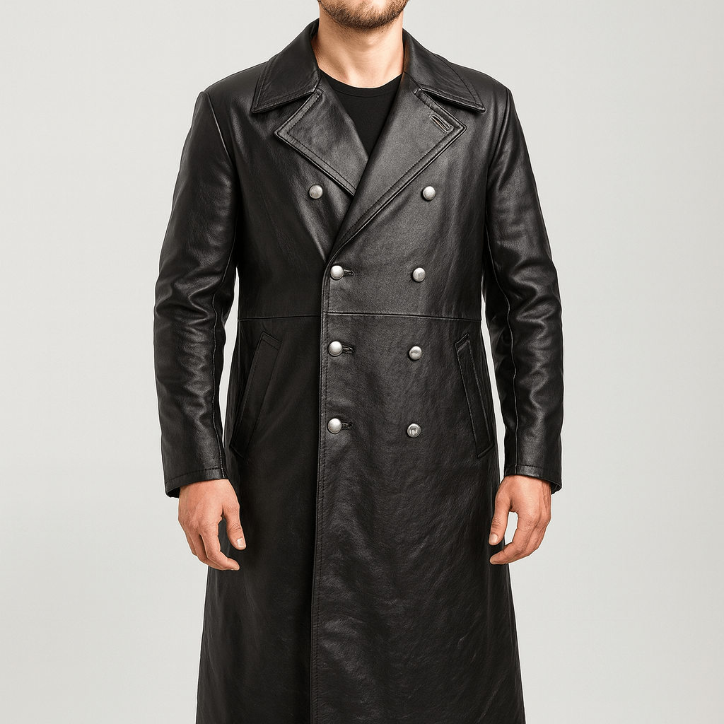 Stoneburry | Dwurzędowy trencz z PU 0