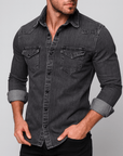Soviska | Ekologiczna dżinsowa koszula slim fit