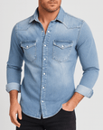 Soviska | Ekologiczna dżinsowa koszula slim fit