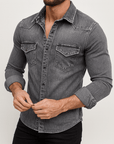 Soviska | Ekologiczna dżinsowa koszula slim fit