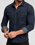 Soviska | Ekologiczna dżinsowa koszula slim fit