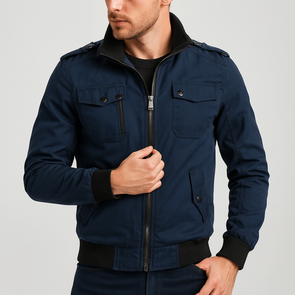 Stoneburry | Elegancka kurtka bomberka z ostrym kołnierzem 2