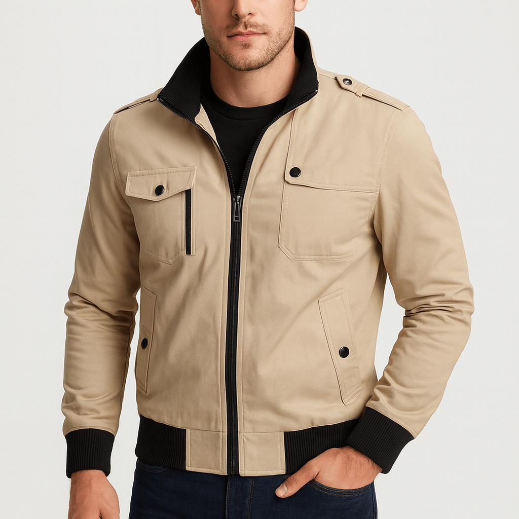 Stoneburry | Elegancka kurtka bomberka z ostrym kołnierzem 3