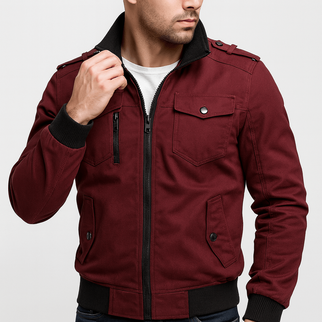 Stoneburry | Elegancka kurtka bomberka z ostrym kołnierzem 4