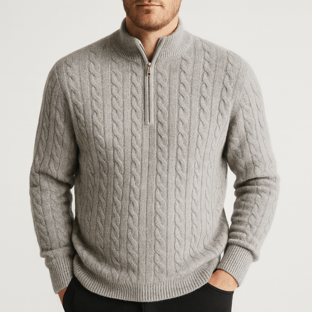 Stoneburry | Gęsta dzianina kardigan z zamkiem 1