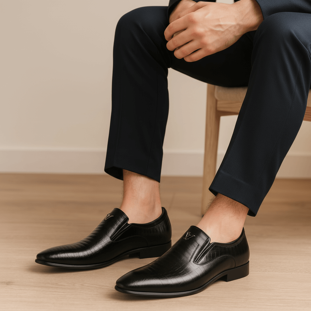 Stoneburry | Gładkie buty ze skóry PU 1