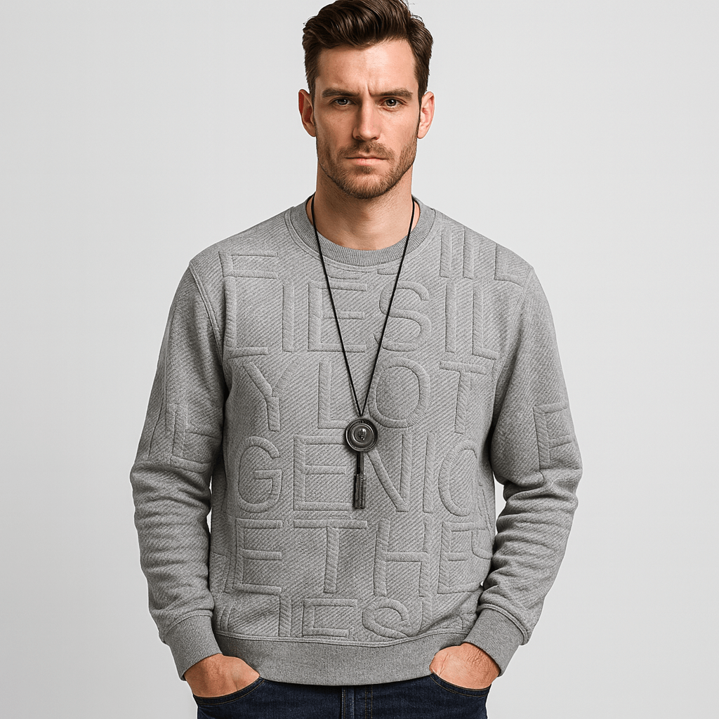 Stoneburry | Luźna bluza z okrągłym dekoltem z lekkiego poliestru 1