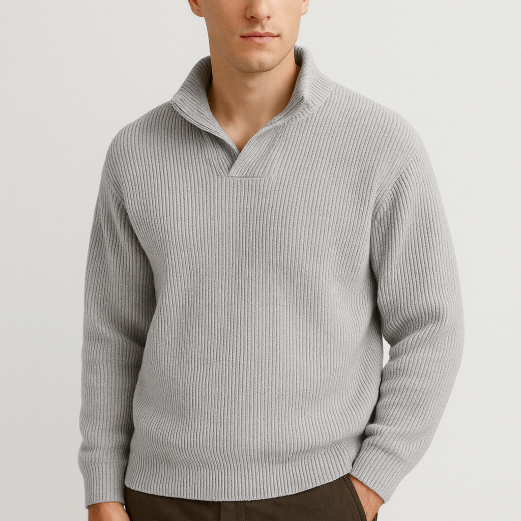 Stoneburry | Luźny sweter z dzianiny z wycięciem V 2