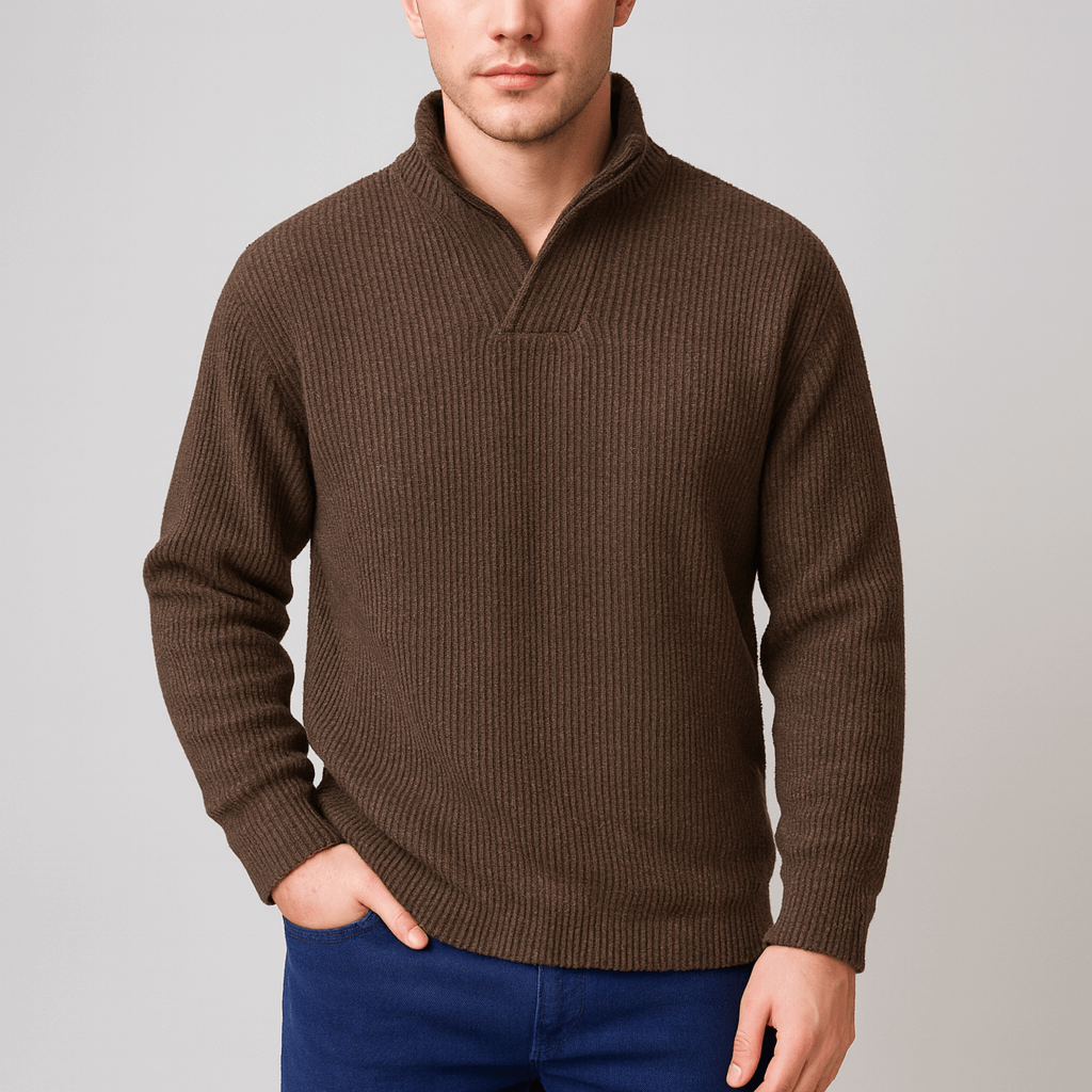 Stoneburry | Luźny sweter z dzianiny z wycięciem V 3