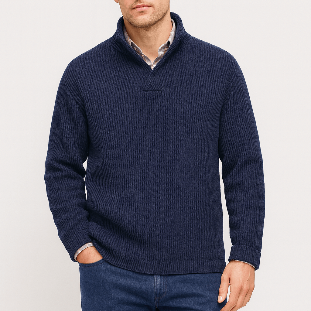 Stoneburry | Luźny sweter z dzianiny z wycięciem V 4