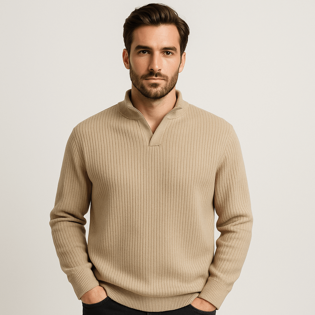 Stoneburry | Luźny sweter z dzianiny z wycięciem V 5