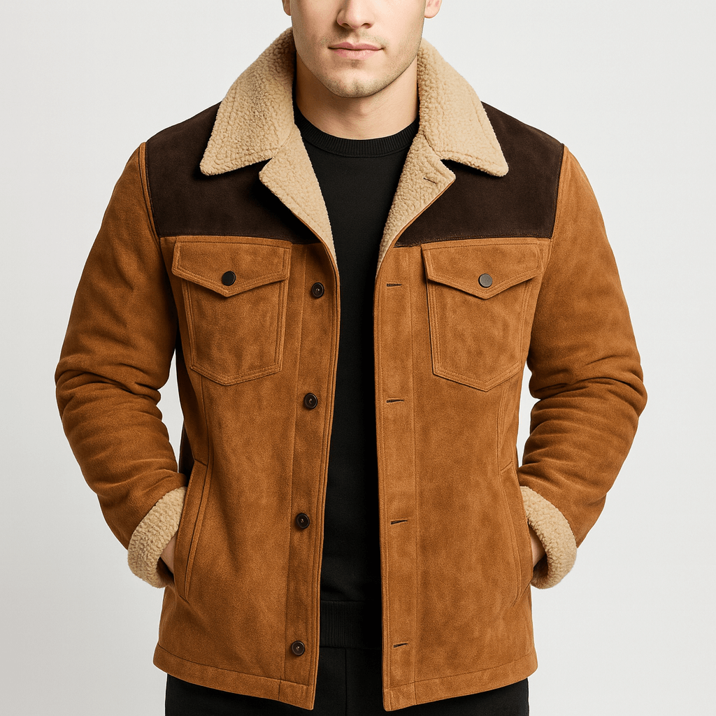 Stoneburry | Luźny trencz z pluszowym kołnierzem 3