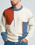 Stoneburry | Patchworkowy akrylowy sweter 0