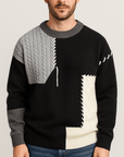 Stoneburry | Patchworkowy akrylowy sweter 2