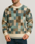 Stoneburry | Patchworkowy sweter z wełny 0