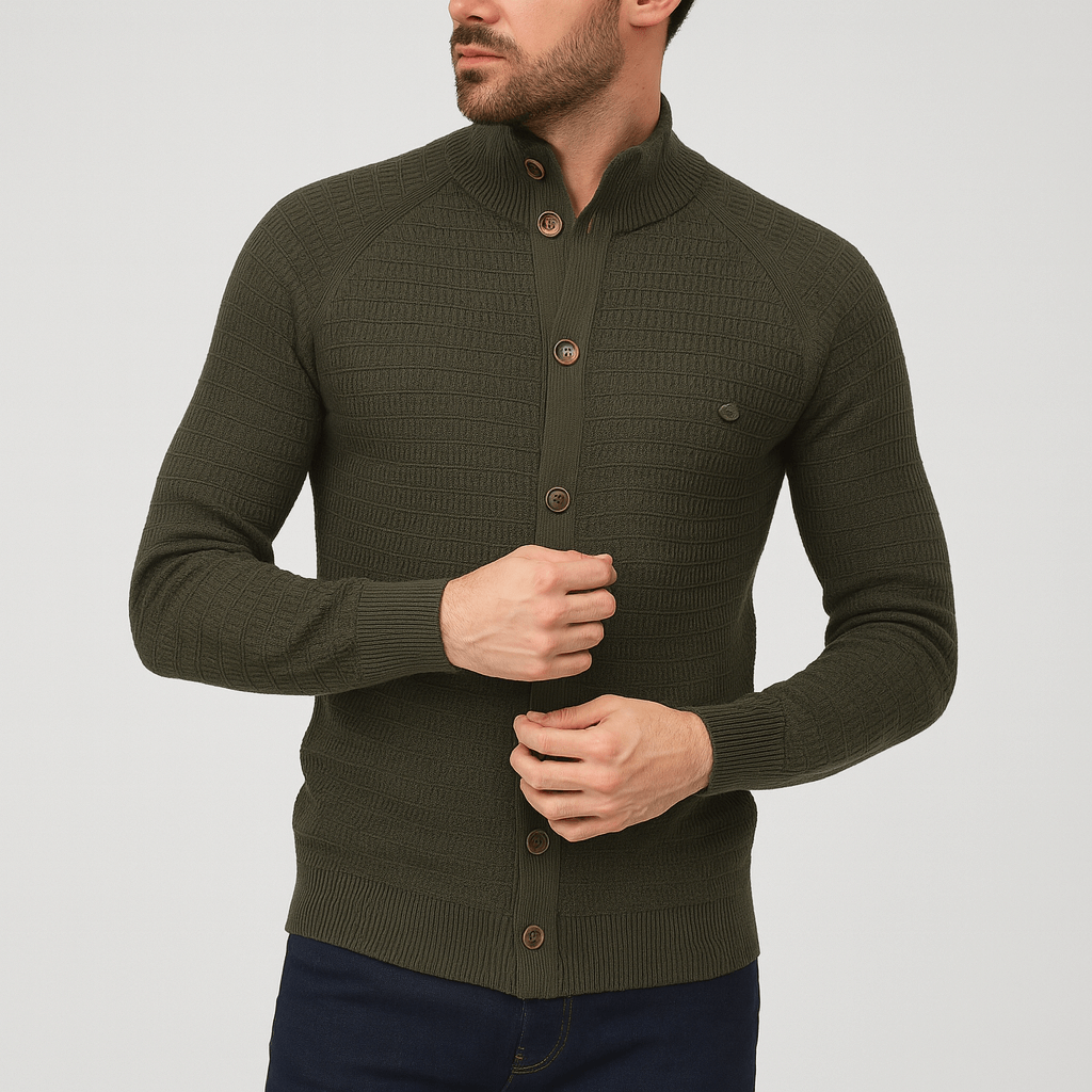 Stoneburry | Stylowy kardigan z kołnierzykiem i luźnym krojem 1