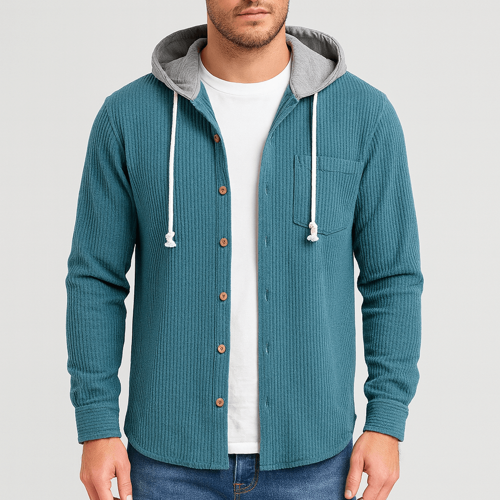 Stoneburry | Teksturowana dzianina, kaptur, swobodny krój bluza z kapturem 0