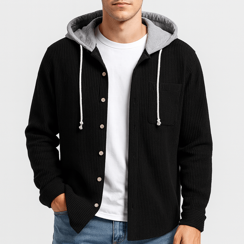 Stoneburry | Teksturowana dzianina, kaptur, swobodny krój bluza z kapturem 4