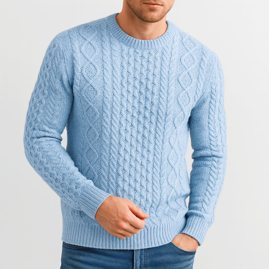 Stoneburry | Warkoczowy sweter pulowerowy z prążkowanym wykończeniem 0