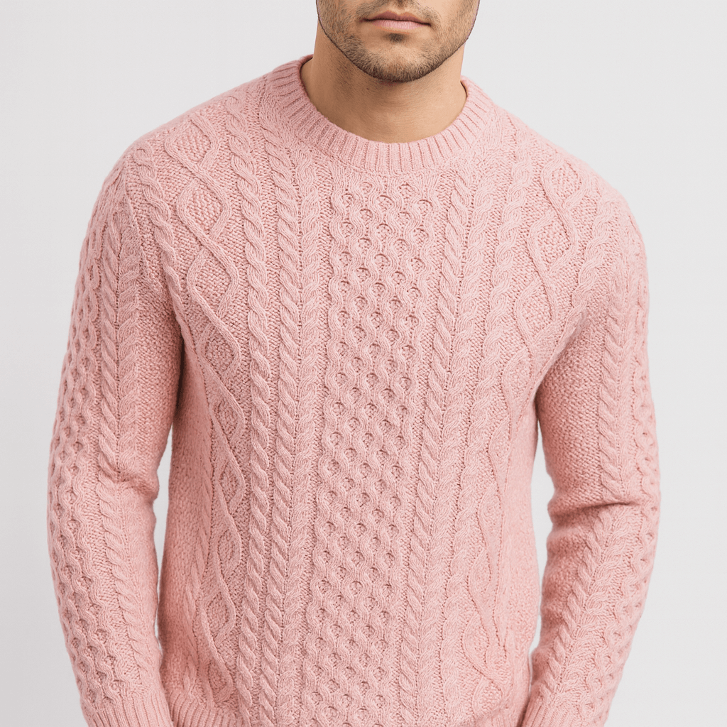 Stoneburry | Warkoczowy sweter pulowerowy z prążkowanym wykończeniem 4