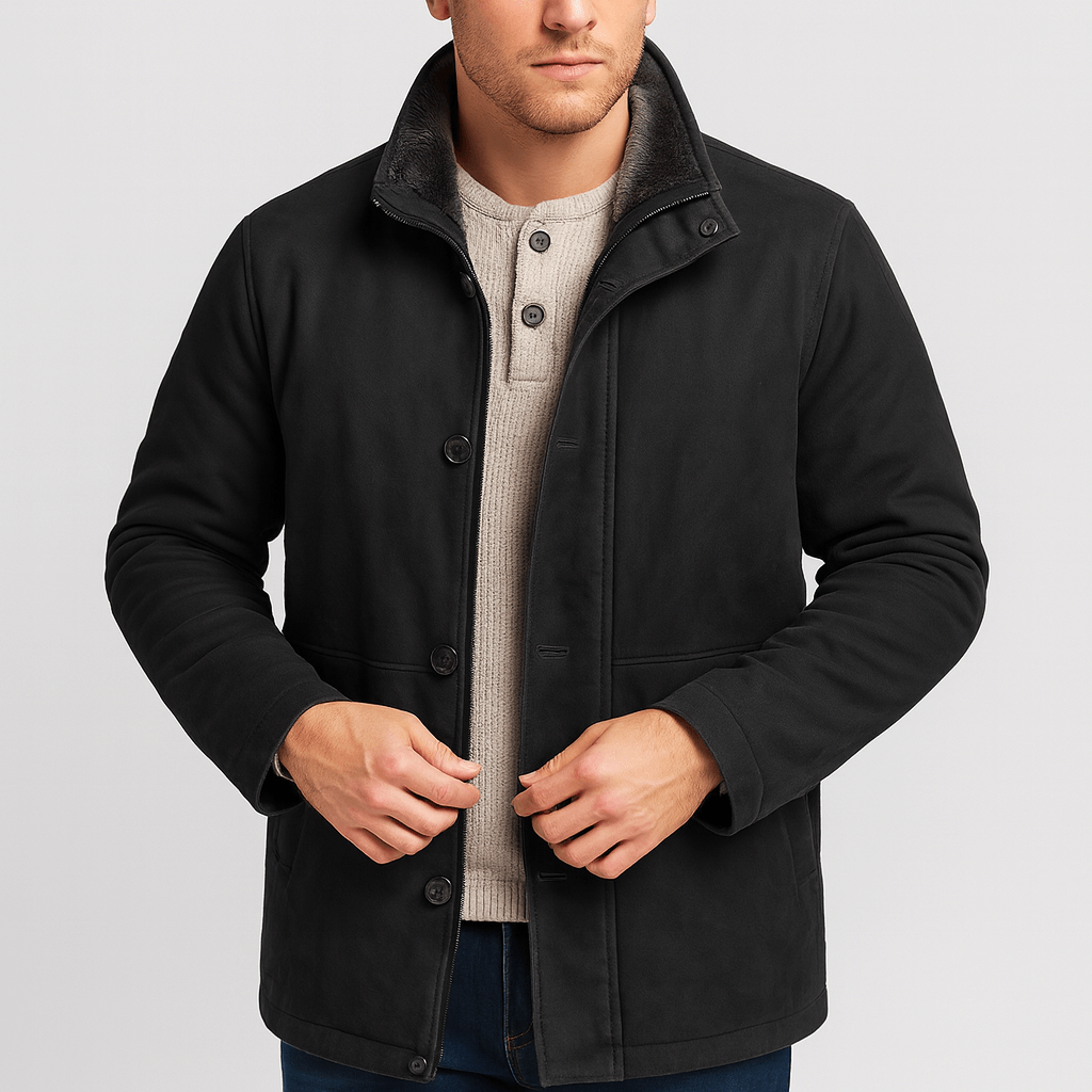 Stoneburry | Wysoki kołnierz płaszcz zimowy z bawełny i poliestru 1